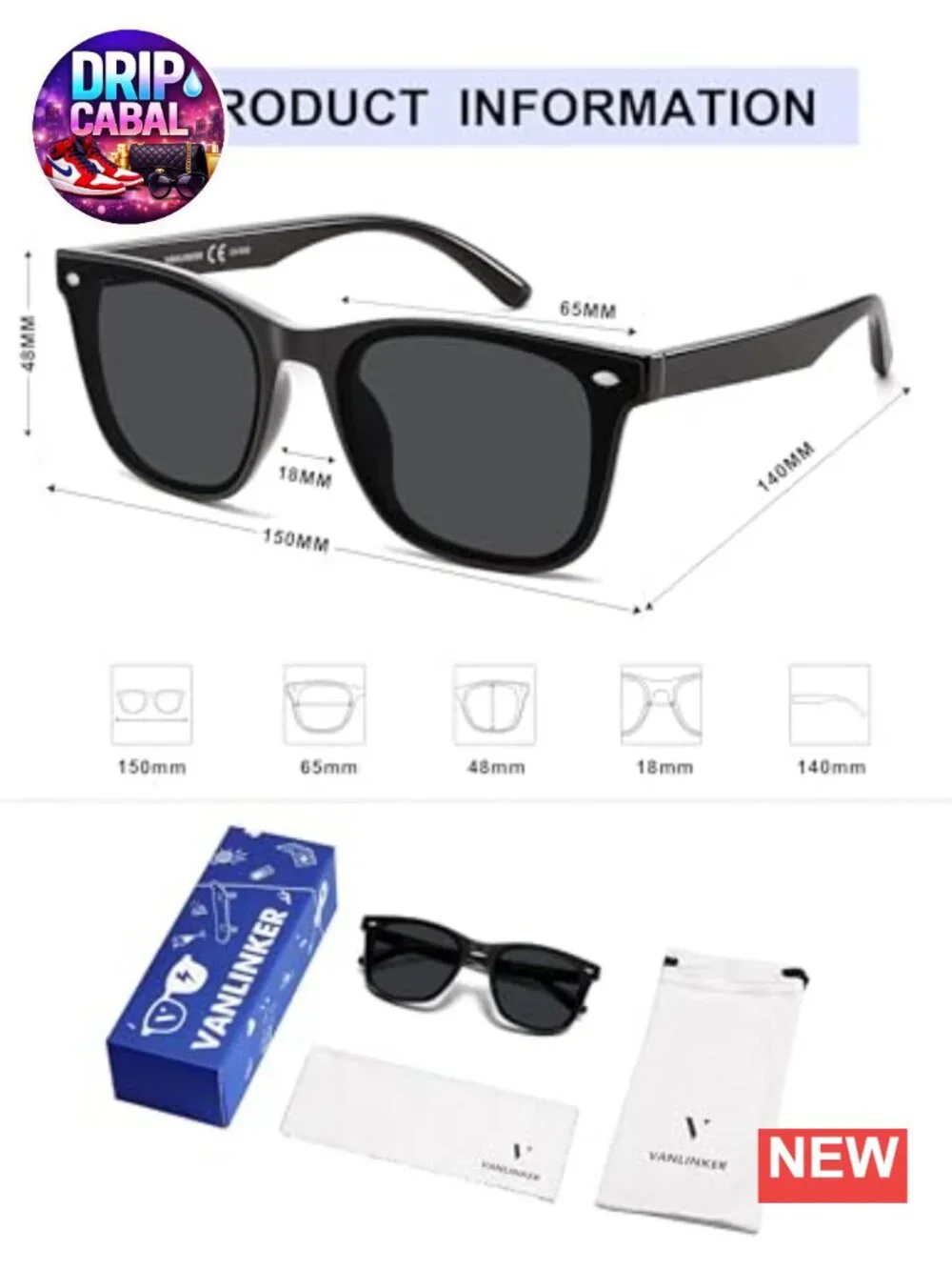 Oversized Square Sunglasses UV400 Protection Retro Low Bridge Fit Unisex